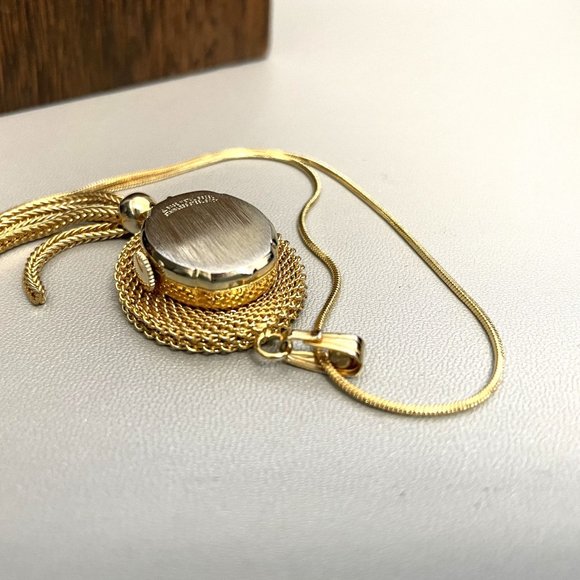 Beacon Hill 17 Jewels Pendant Necklace Watch Wind Up Goldtone Working EUC - Picture 10 of 12